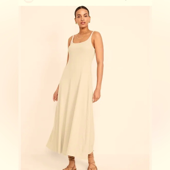 Old Navy Cream Sleeveless Maxi Sundress size large New with tags - Picture 1 of 7